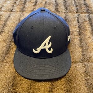 Atlanta Braves Navy Blue Baseball Cap with White Logo